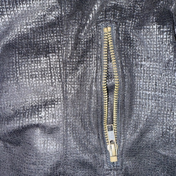 Lavendar Brown Women’s Lightweight Moto Jacket Asymmetrical Neck  Size Medium - Picture 4 of 7